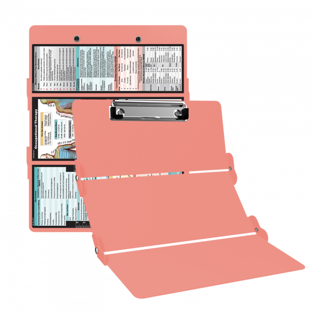 WhiteCoat Clipboard® Trifold - Coral Occupational Therapy Edition
